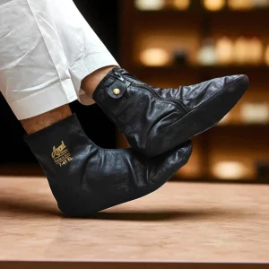 Azad Leather Socks / Khuffain Black/Brown